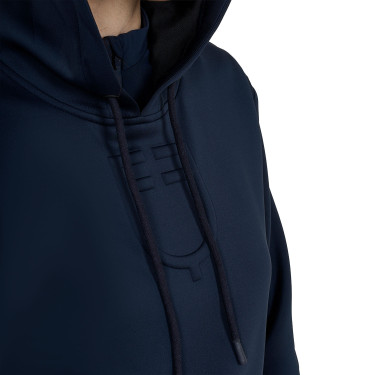 Sweat feminino Equestro com recortes Blazer marinho Azul-marinho