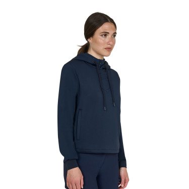 Sweat feminino Equestro com recortes Blazer marinho Azul-marinho