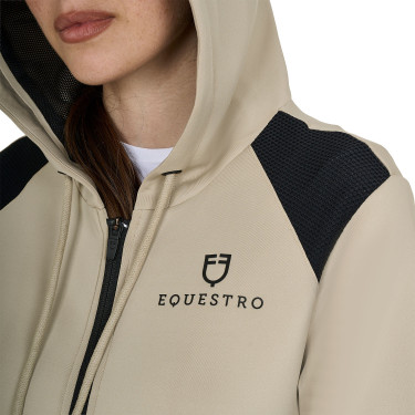 Cropped hoodie feminino Equestro Oxford bronzeado Rosa