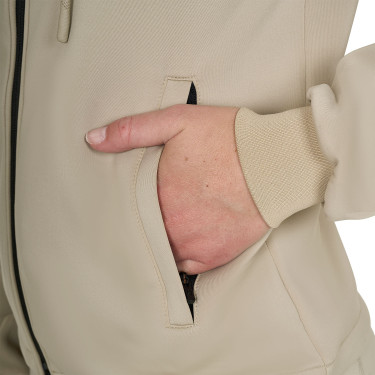 Cropped hoodie feminino Equestro Oxford bronzeado Rosa