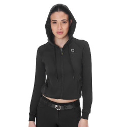 Cropped hoodie feminino Equestro Preto