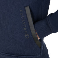 Moletom feminino Equestro Institutional com zíper frontal Blazer marinho Azul-marinho