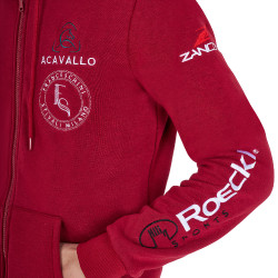 Sweat masculino Equestro com capuz multi‑logotipo Scooter Bege