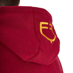 Sweat masculino Equestro com capuz multi‑logotipo Scooter Bege