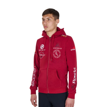 Sweat masculino Equestro com capuz multi‑logotipo Scooter Bege