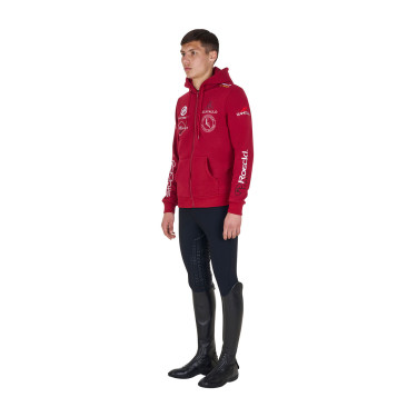 Sweat masculino Equestro com capuz multi‑logotipo Scooter Bege