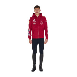 Sweat masculino Equestro com capuz multi‑logotipo Scooter Bege