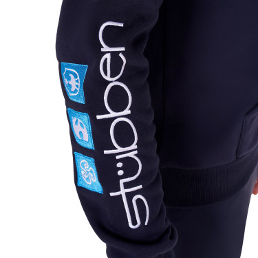 Sweat masculino Equestro com capuz multi‑logotipo Blazer marinho Azul-marinho