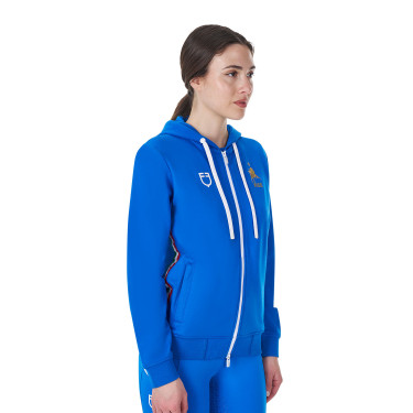 Moletom polar feminino Equestro x FISE Azul da Savoia