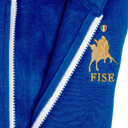Moletom polar feminino Equestro x FISE Azul da Savoia