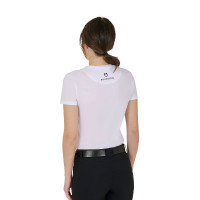 T-shirt feminino Equestro Wild Flower em algodão de manga curta Branco T-shirt feminino Equestro Wild Flower em algodão de manga curta Branco