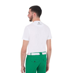 T-shirt masculino Equestro Horse Club em algodão de manga curta Branco