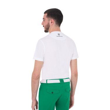 T-shirt masculino Equestro Horse Club em algodão de manga curta Branco