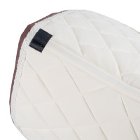 Manta de dressage Equestro com cordão entrançado Branco antigo / castanho