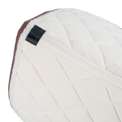 Manta de dressage Equestro com cordão entrançado Branco antigo / castanho