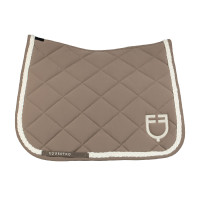 Manta de dressage Equestro com cordão entrançado Branco antigo / castanho