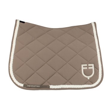 Manta de dressage Equestro com cordão entrançado Nogueira / branco antigo Castanho