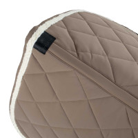 Manta de dressage Equestro com cordão entrançado Branco antigo / castanho