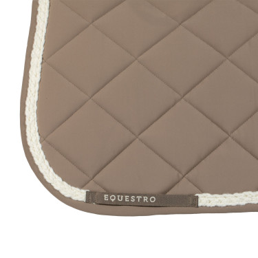 Manta de dressage Equestro com cordão entrançado Nogueira / branco antigo Castanho