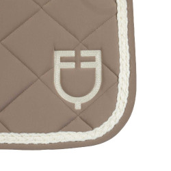 Manta de dressage Equestro com cordão entrançado Nogueira / branco antigo Castanho