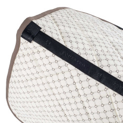 Tapis de dressage Equestro com monograma estampado Branco antigo / nogueira