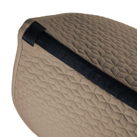 Manta de dressage Equestro acolchoada em cubos Noz Castanho