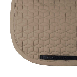 Manta de dressage Equestro acolchoada em cubos Noz Castanho