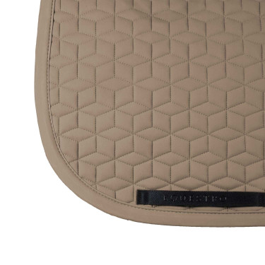 Manta de dressage Equestro acolchoada em cubos Noz Castanho