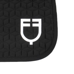 Manta de dressage Equestro acolchoada em cubos Preto