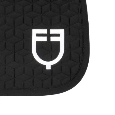 Manta de dressage Equestro acolchoada em cubos Preto