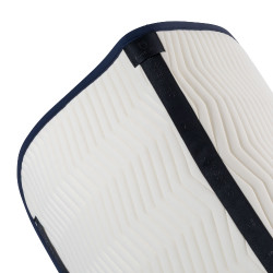 Manta de dressage Equestro acolchoada Wave em tecido técnico Branco antigo / azul-marinho Blazer