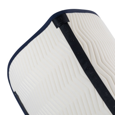 Manta de dressage Equestro acolchoada Wave em tecido técnico Branco antigo / azul-marinho Blazer