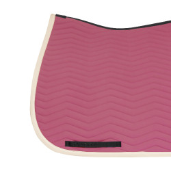 Manta de dressage Equestro acolchoada Wave em tecido técnico Rosa castelo / branco antigo