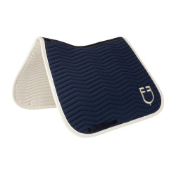 Manta de dressage Equestro acolchoada Wave em tecido técnico Blazer marinho / branco antigo Azul-marinho