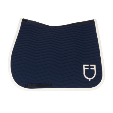Manta de dressage Equestro acolchoada Wave em tecido técnico Blazer marinho / branco antigo Azul-marinho