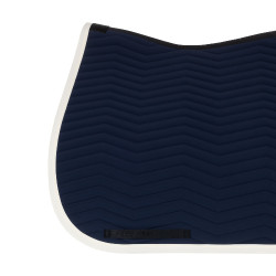 Manta de dressage Equestro acolchoada Wave em tecido técnico Blazer marinho / branco antigo Azul-marinho