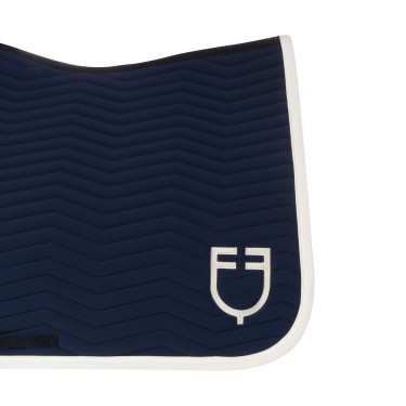 Manta de dressage Equestro acolchoada Wave em tecido técnico Blazer marinho / branco antigo Azul-marinho