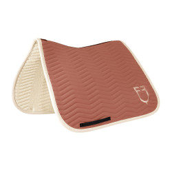 Manta de dressage Equestro acolchoada Wave em tecido técnico Redwood / branco antigo Vermelho