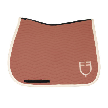 Manta de dressage Equestro acolchoada Wave em tecido técnico Redwood / branco antigo Vermelho