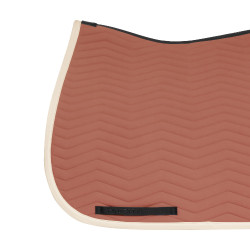 Manta de dressage Equestro acolchoada Wave em tecido técnico Redwood / branco antigo Vermelho