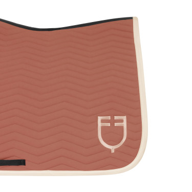 Manta de dressage Equestro acolchoada Wave em tecido técnico Redwood / branco antigo Vermelho