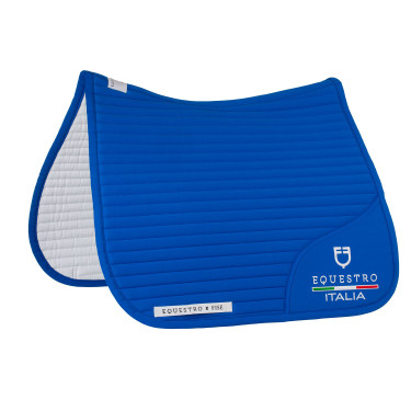 Tapete de dressage Equestro x FISE com logótipo bordado Azul da Savoia Tapete de dressage Equestro x FISE com logótipo bordado Azul da Savoia