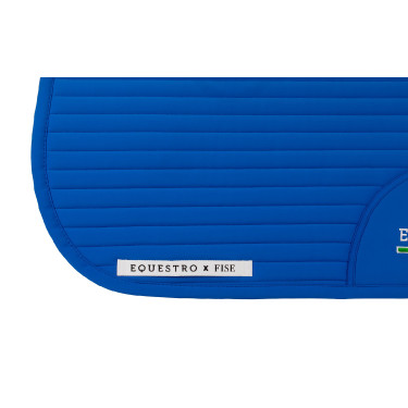 Tapete de dressage Equestro x FISE com logótipo bordado Azul da Savoia Tapete de dressage Equestro x FISE com logótipo bordado Azul da Savoia