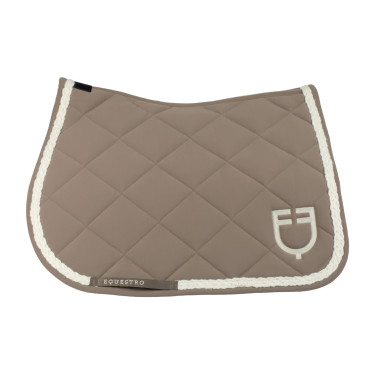 Manta de salto Equestro com cordão entrançado Nogueira / branco antigo Castanho Manta de salto Equestro com cordão entrançado Nogueira / branco antigo Castanho