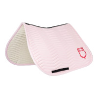 Manta de salto Equestro acolchoada Wave em tecido técnico Branco antigo / azul-marinho Blazer Manta de salto Equestro acolchoada Wave em tecido técnico Branco antigo / azul-marinho Blazer
