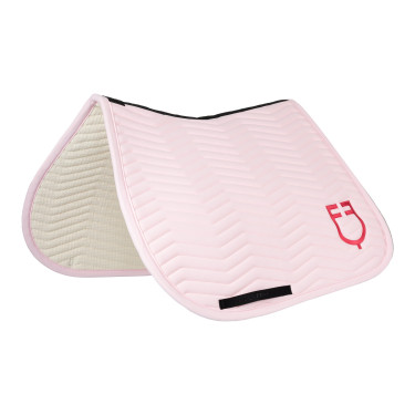 Manta de salto Equestro acolchoada Wave em tecido técnico Bailarina / madressilva Rosa Manta de salto Equestro acolchoada Wave em tecido técnico Bailarina / madressilva Rosa