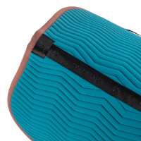 Manta de salto Equestro acolchoada Wave em tecido técnico Coral azul / castanho