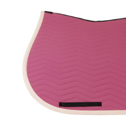 Manta de salto Equestro acolchoada Wave em tecido técnico Rosa castelo / branco antigo