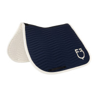 Manta de salto Equestro acolchoada Wave em tecido técnico Blazer marinho / branco antigo Azul-marinho
