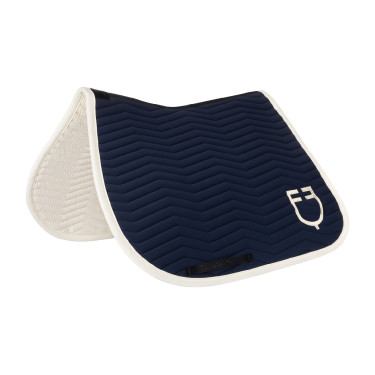 Manta de salto Equestro acolchoada Wave em tecido técnico Blazer marinho / branco antigo Azul-marinho